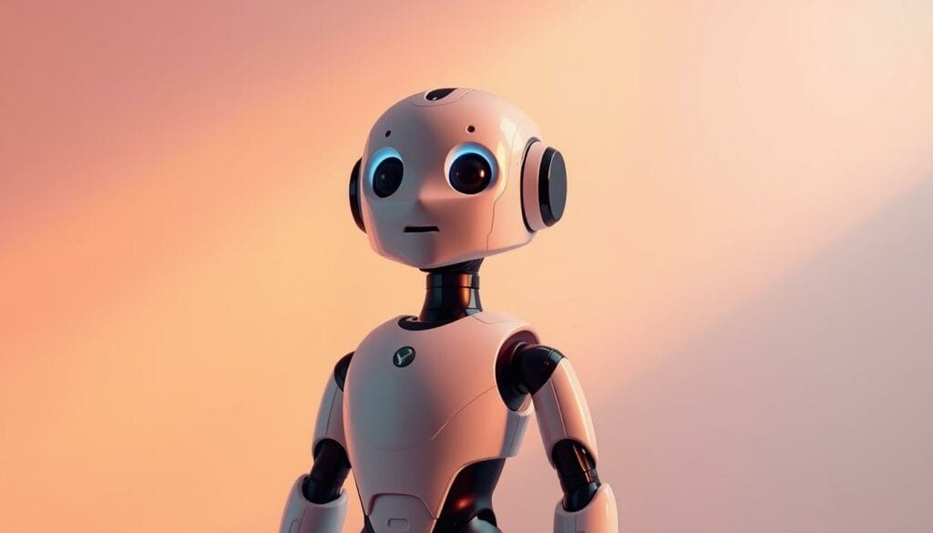A sleek, modern chatbot virtual assistant standing prominently in the foreground, bathed in warm, soft lighting that creates a welcoming atmosphere. The assistant has a subtle, friendly expression and is situated against a minimalist, pastel-hued background, creating a clean and uncluttered visual composition. The scene is captured from a slightly low angle, giving the assistant a sense of authority and approachability. The overall impression is one of a sophisticated, user-friendly AI that is ready to assist and guide the user, reflecting the "User Experience and Feedback" section of the article. A sleek, modern chatbot virtual assistant standing prominently in the foreground, bathed in warm, soft lighting that creates a welcoming atmosphere. The assistant has a subtle, friendly expression and is situated against a minimalist, pastel-hued background, creating a clean and uncluttered visual composition. The scene is captured from a slightly low angle, giving the assistant a sense of authority and approachability. The overall impression is one of a sophisticated, user-friendly AI that is ready to assist and guide the user, reflecting the "User Experience and Feedback" section of the article.